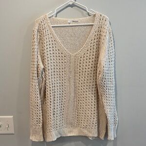 Maurices Cream V-Neck Sweater